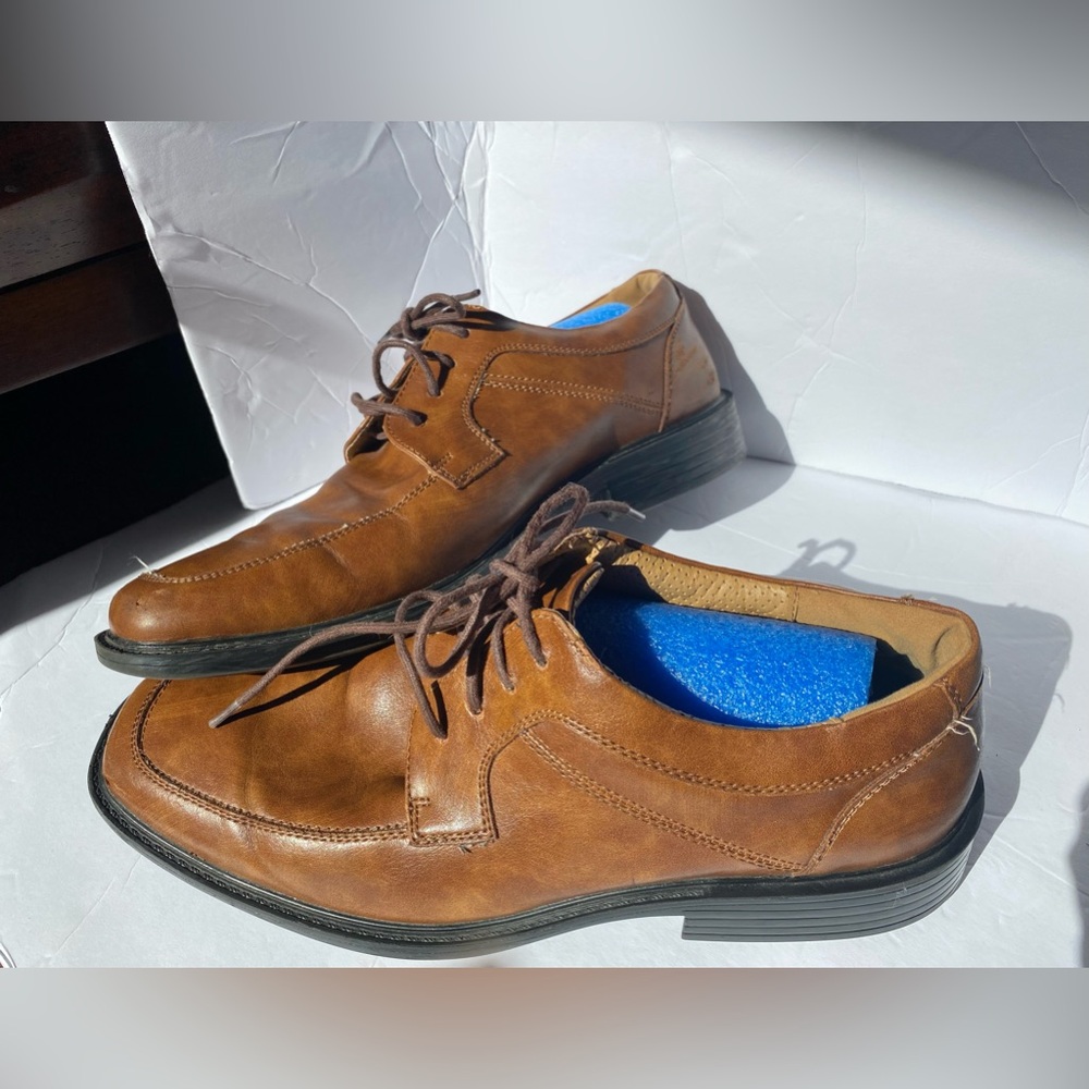 Borelli Stanton Cognac Men's Classic Oxford Dress Shoes‎ Size 10.5